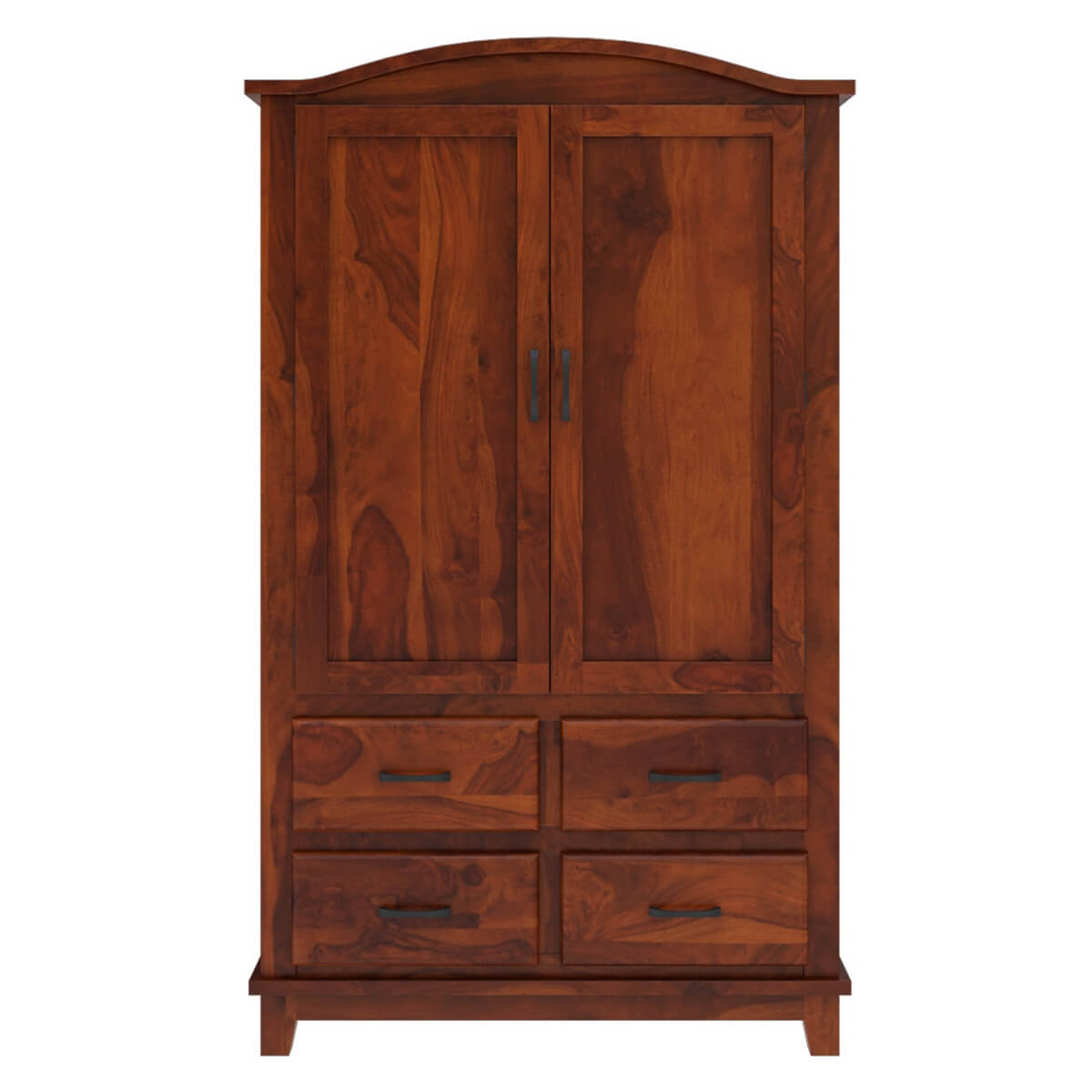 rishiya solid wood wardrobe in Rosewood finish