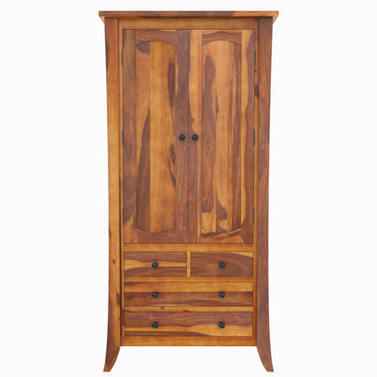 breta solid wood wardrobe in natural finish