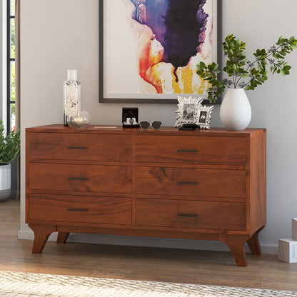 live edge solid acacia wood dresser