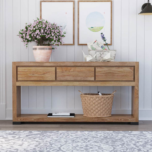 rani solid wood console table