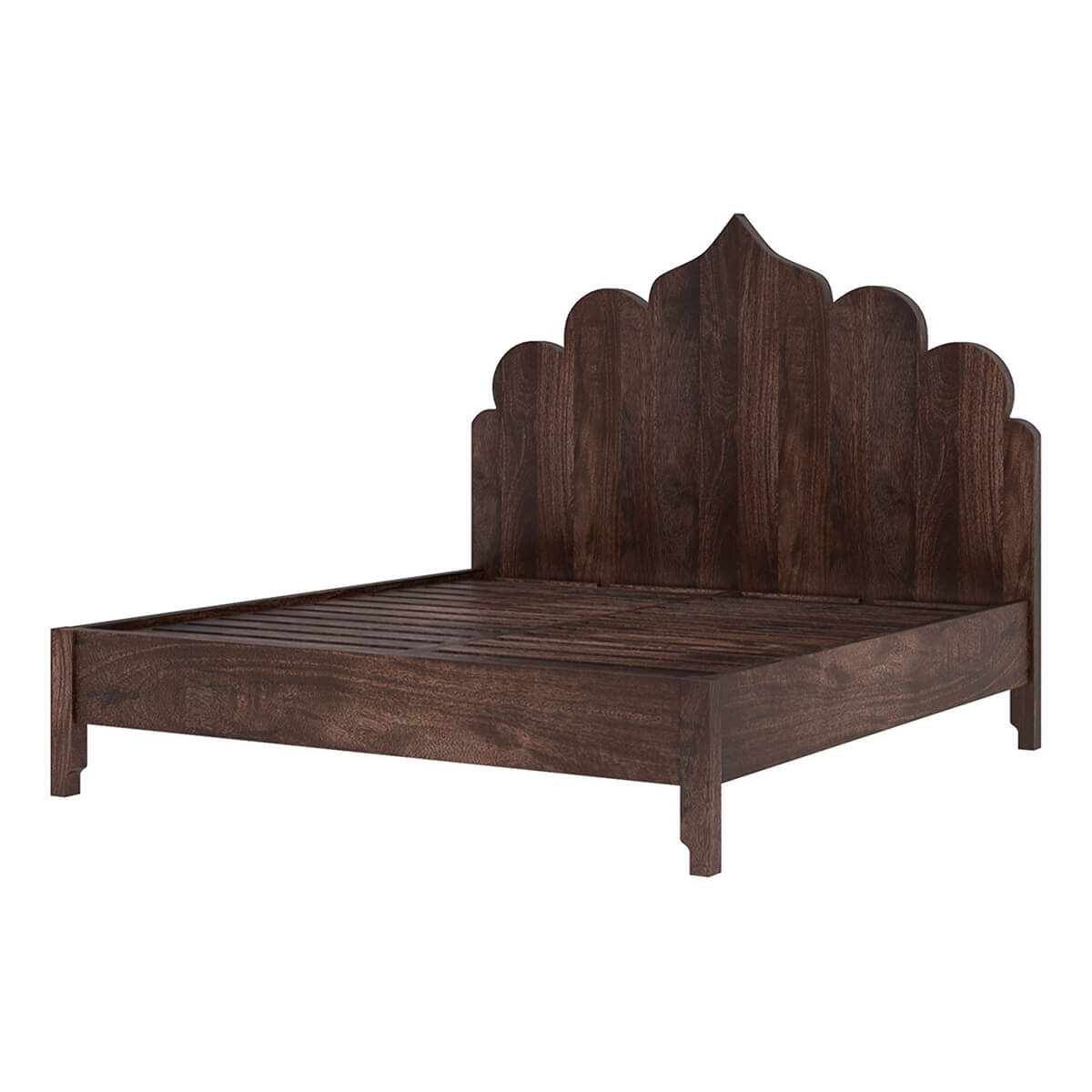 athena solid wood bed in espresso finish