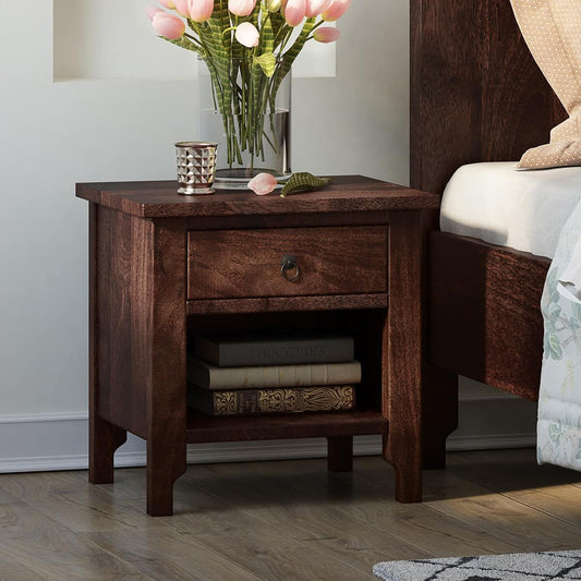 athena solid wood bedside/nightstand table