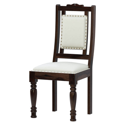 niksa royale solid wood brass inlay chair