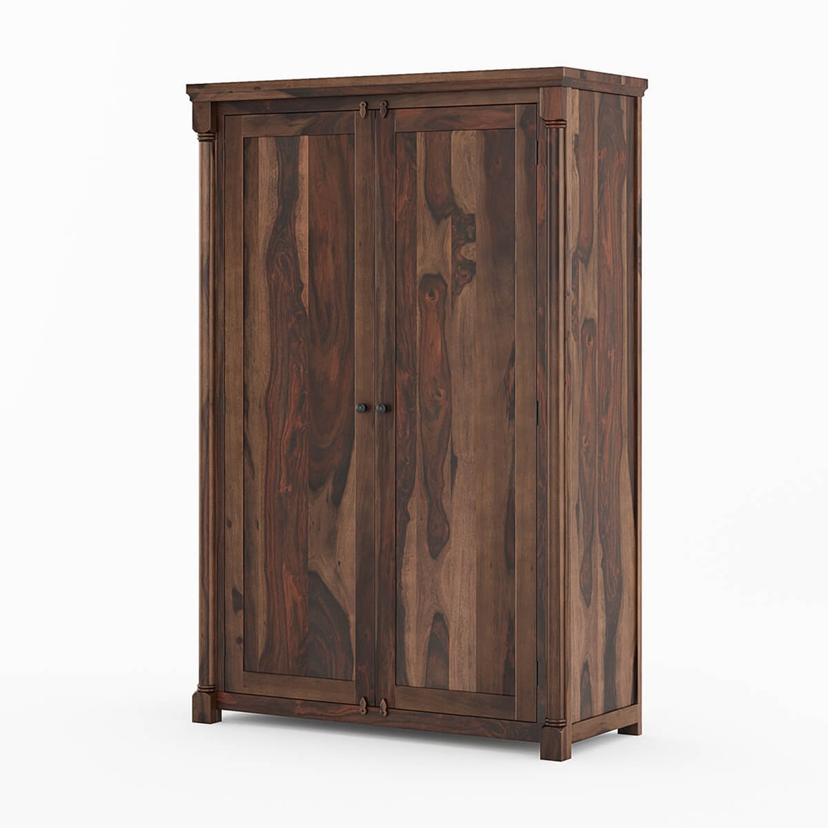 Bangalore solid wood wardrobe in walnut finish