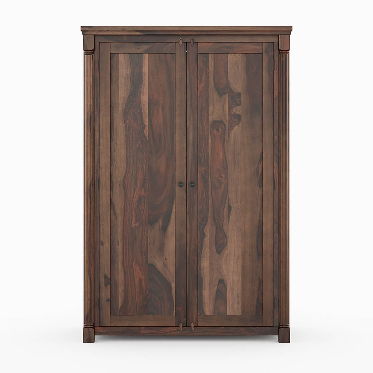 Bangalore solid wood wardrobe in walnut finish