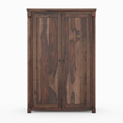 Bangalore solid wood wardrobe in walnut finish