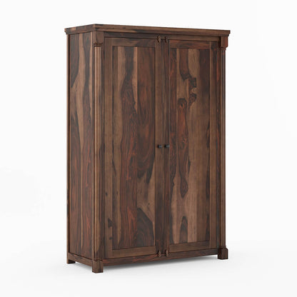 Bangalore solid wood wardrobe in walnut finish