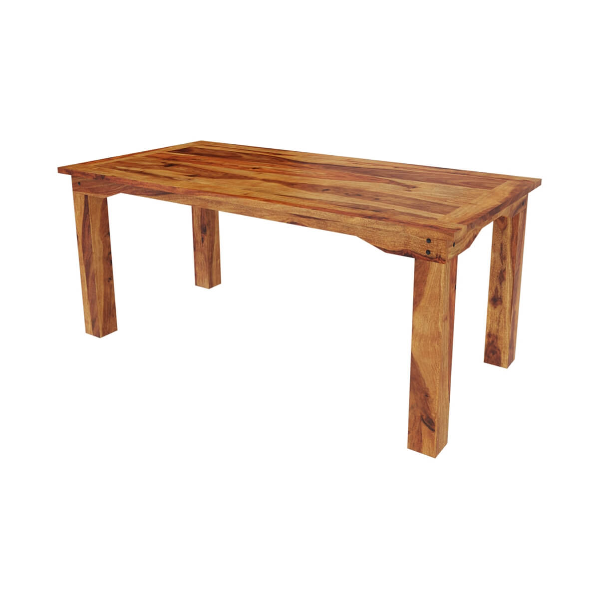 Stanford Solid Wood Dining Table Set With 6 Chairs In Natural Finish
