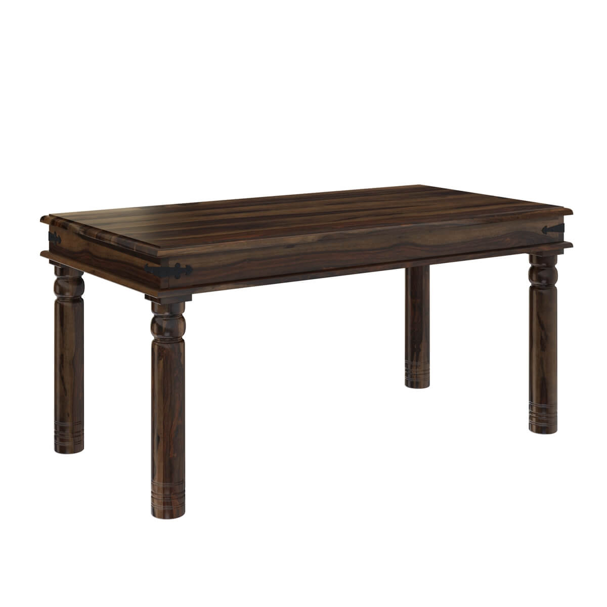 Crown Solid Wood Dining Table SET With 6 Chairs In Walnut Finish