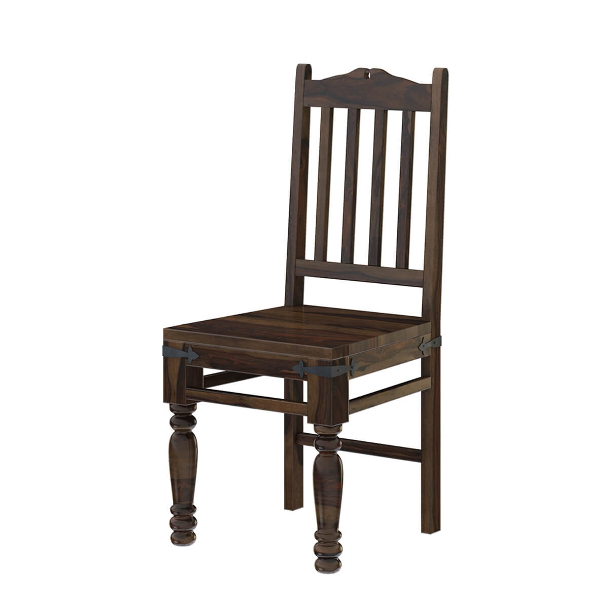 Crown Solid Wood Dining Table SET With 6 Chairs In Walnut Finish