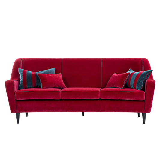 crown sofa in deep red