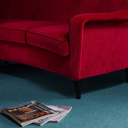 crown sofa in deep red