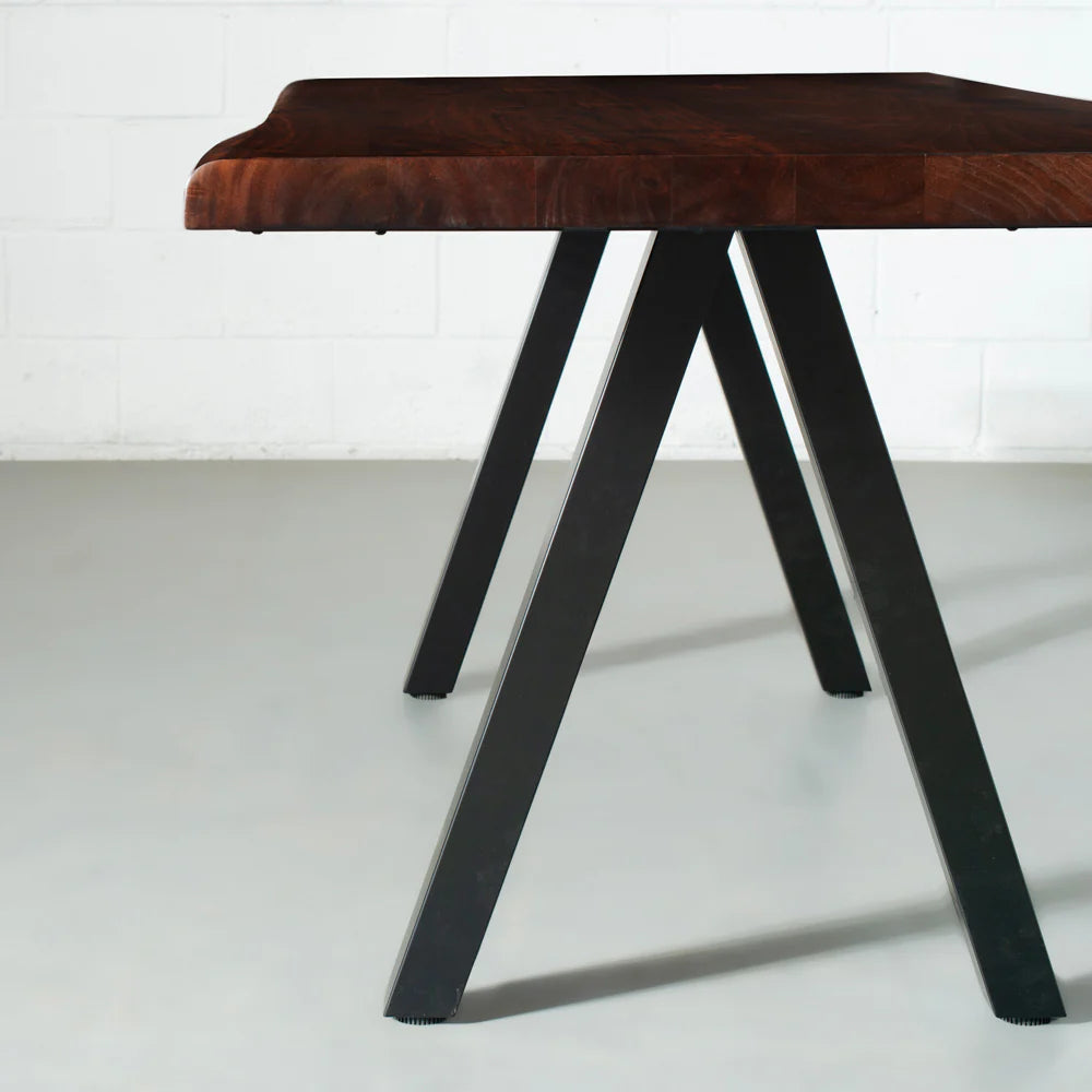 Danton Live edge Dining Table In Walnut Finish
