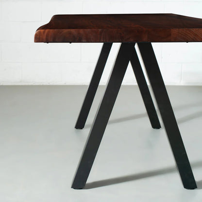 Danton Live edge Dining Table In Walnut Finish