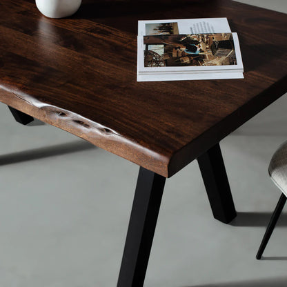 Danton Live edge Dining Table In Walnut Finish