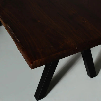 Danton Live edge Dining Table In Walnut Finish