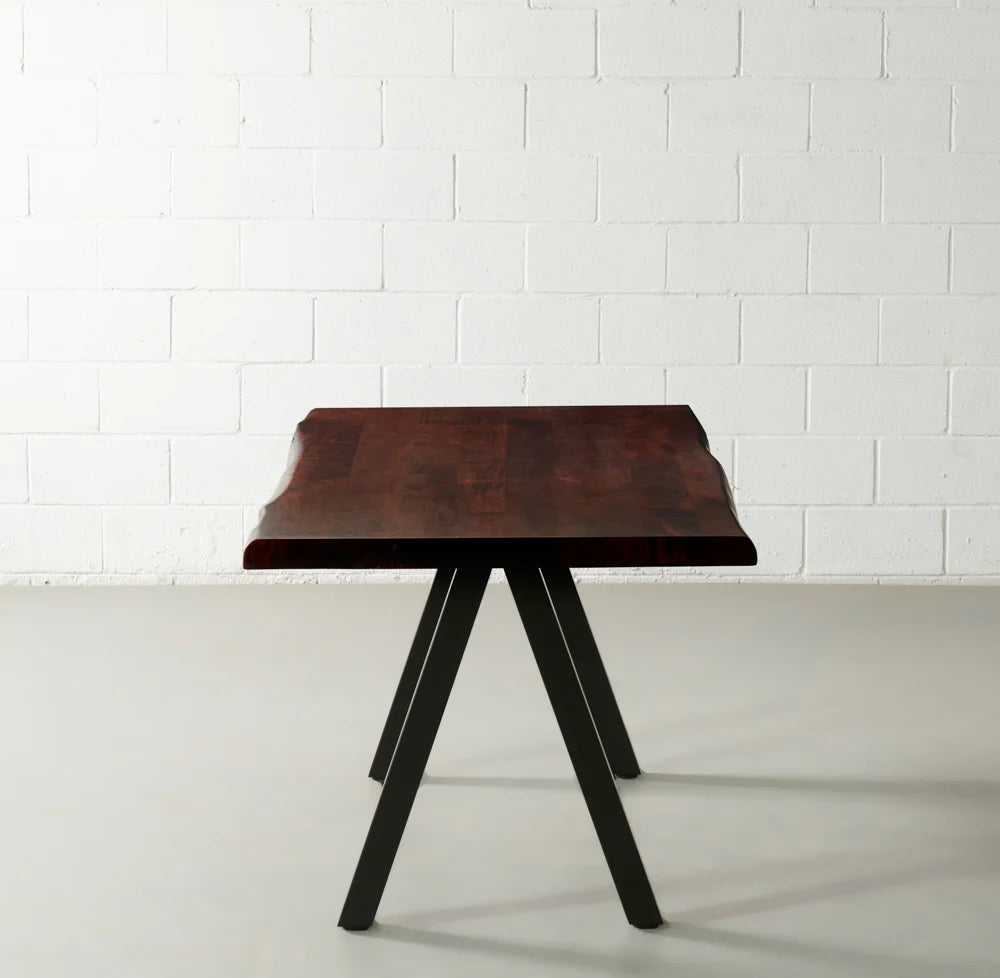 Danton Live edge Dining Table In Walnut Finish