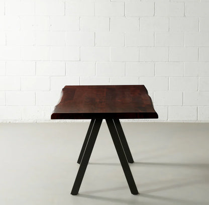 Danton Live edge Dining Table In Walnut Finish