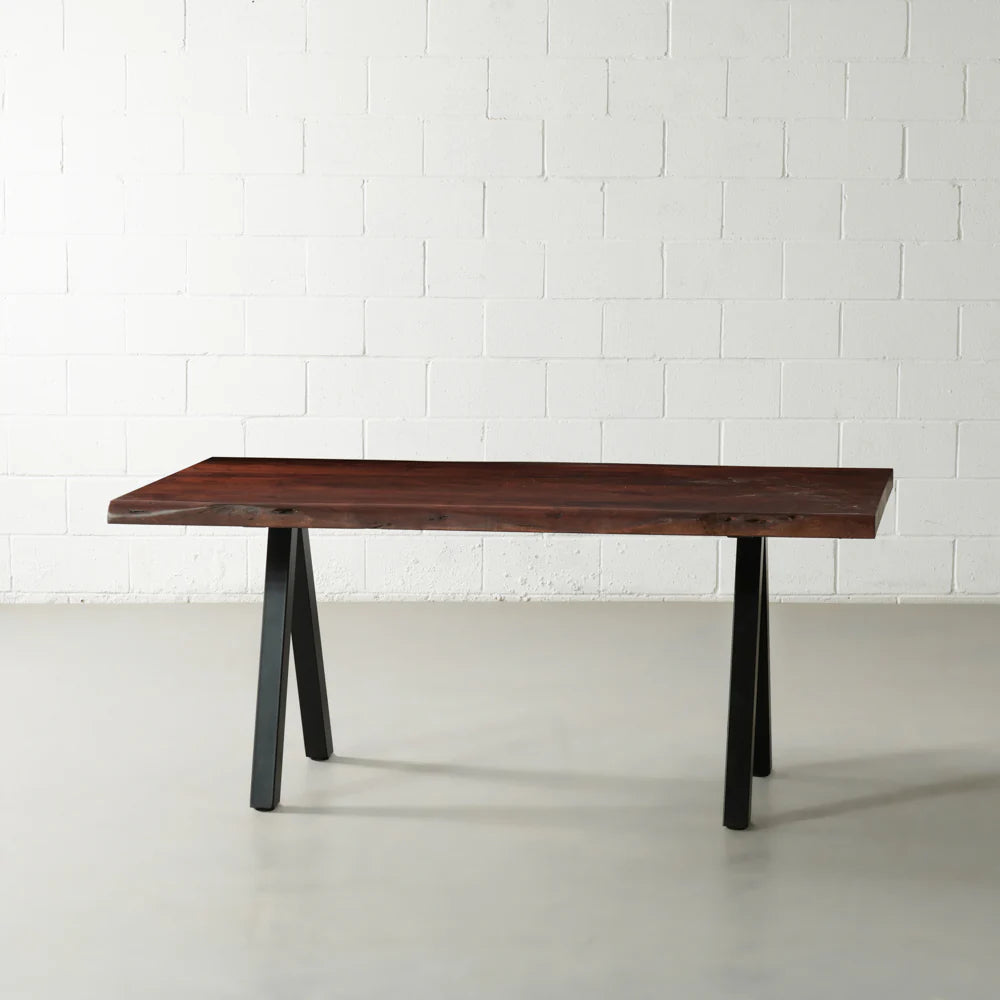 Danton Live edge Dining Table In Walnut Finish