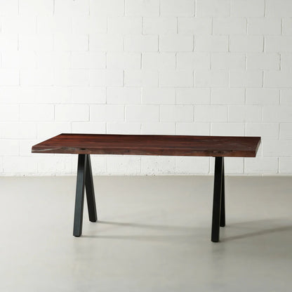 Danton Live edge Dining Table In Walnut Finish