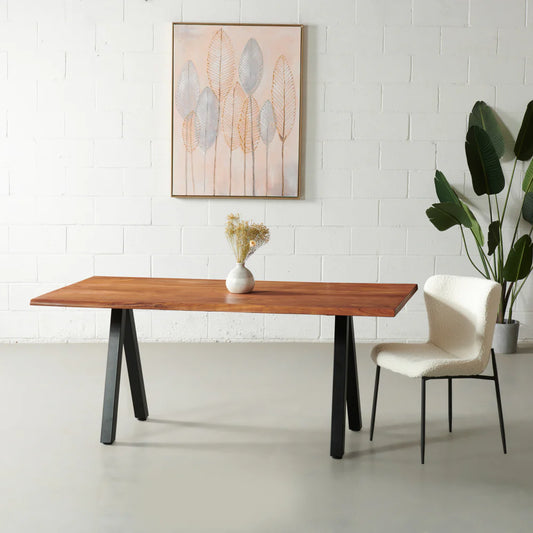 Danton Solid Acacia Live Edge Dining Table