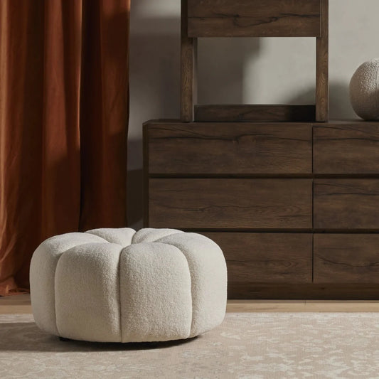 topo ottoman in white colour
