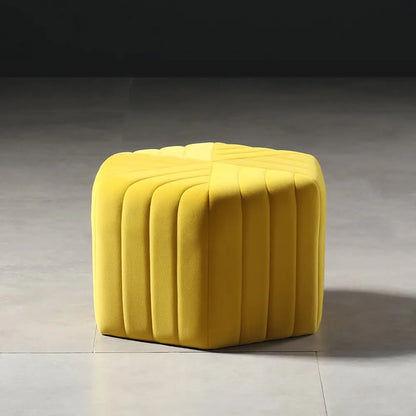 yellow pouffe