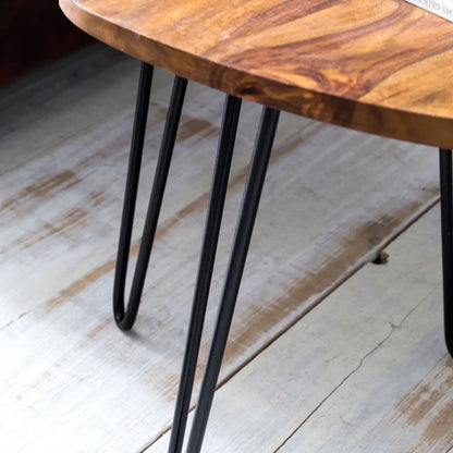 dado solid wood and metal nest of tables