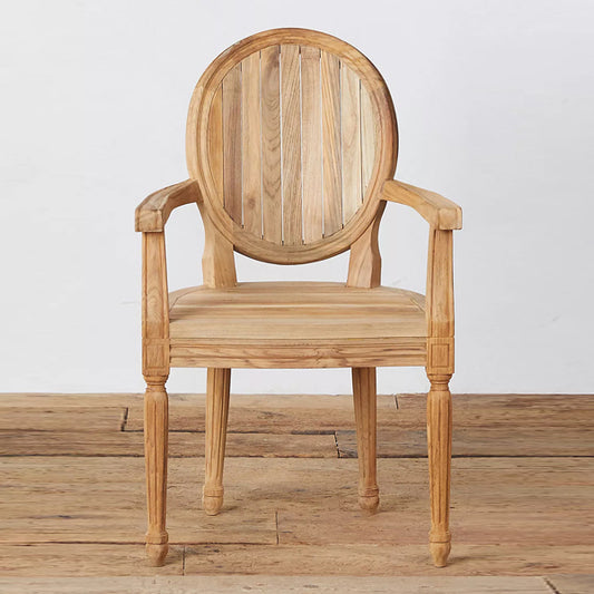 kulito solid wood armchair in stone finish