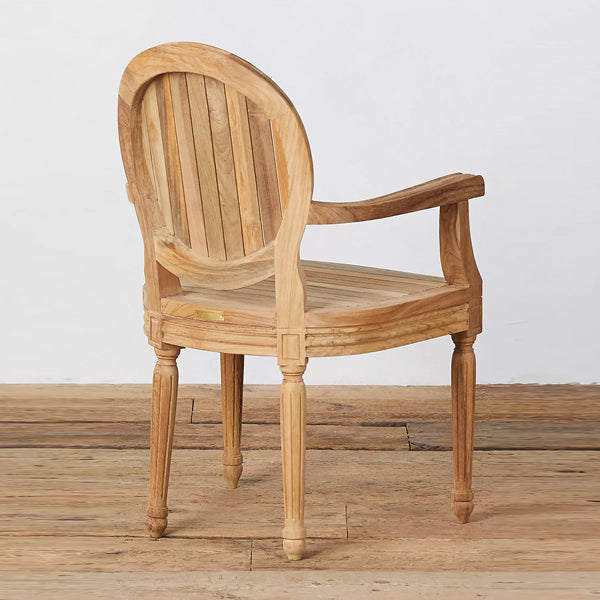 kulito solid wood armchair in stone finish
