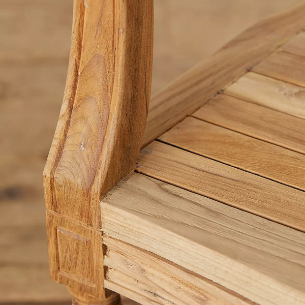 kulito solid wood armchair in stone finish