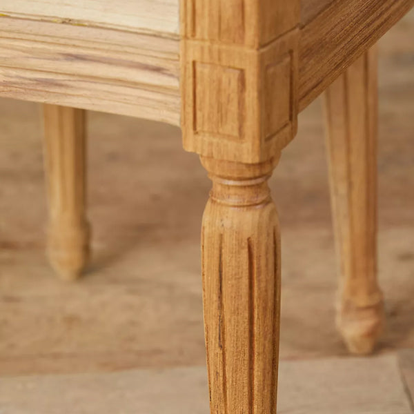 kulito solid wood armchair in stone finish
