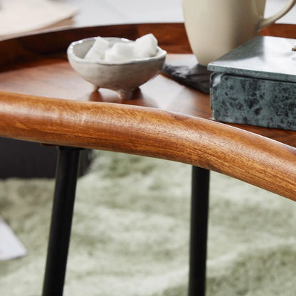 chiron wood and metal nest of tables