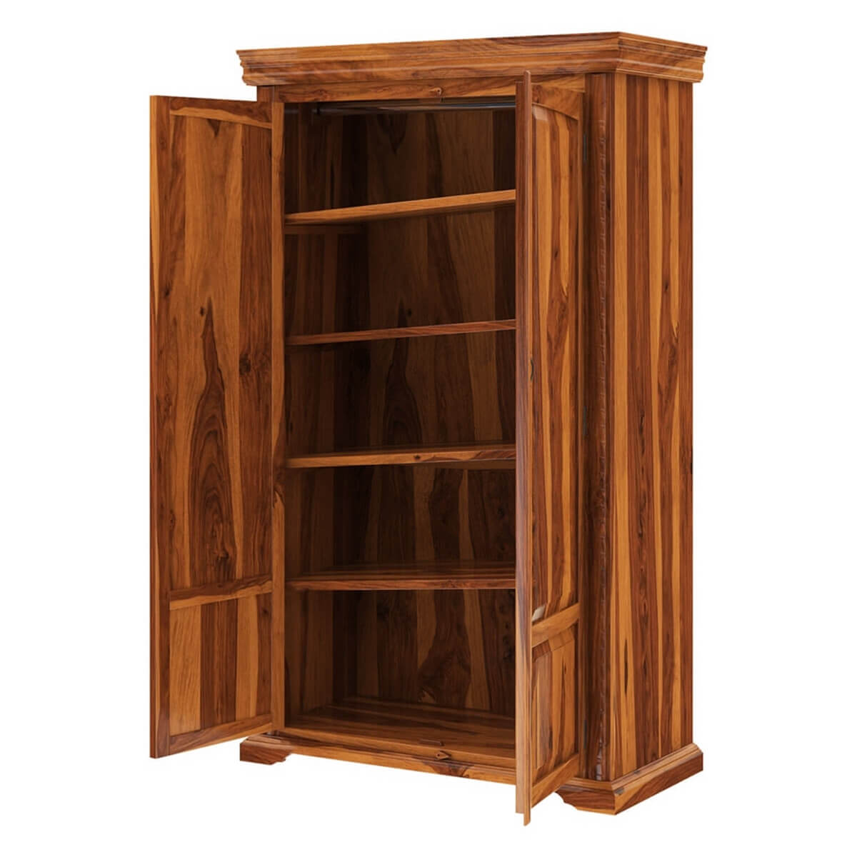 dravida solid wood wardrobe in natural finish
