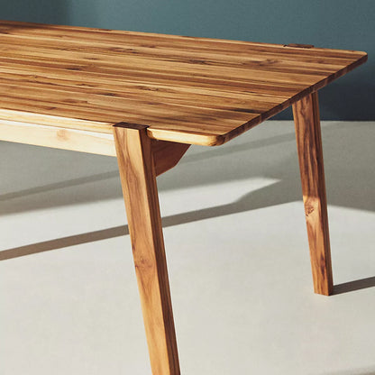 Peter Solid Wood Dining Table In Natural Finish