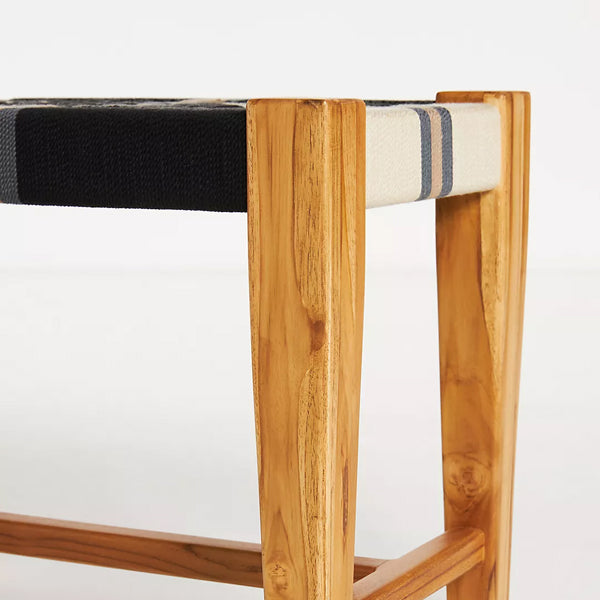 Peter Woven And Solid Wood Bench Natural finish