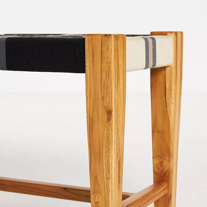 Peter Woven And Solid Wood Bench Natural finish
