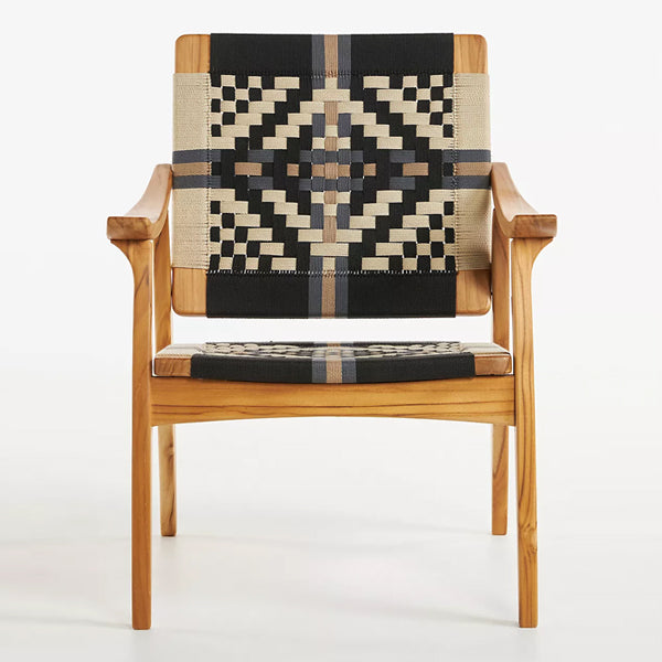Peter Woven Solid Wood Arm Chair