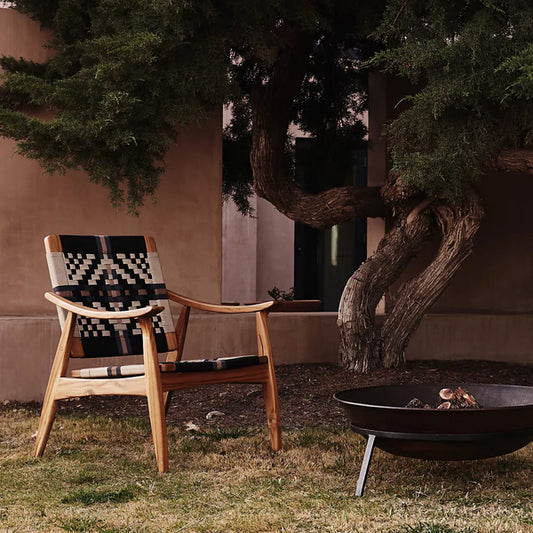 Peter Woven Solid Wood Arm Chair