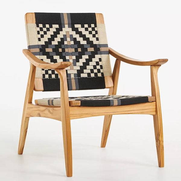 Peter Woven Solid Wood Arm Chair