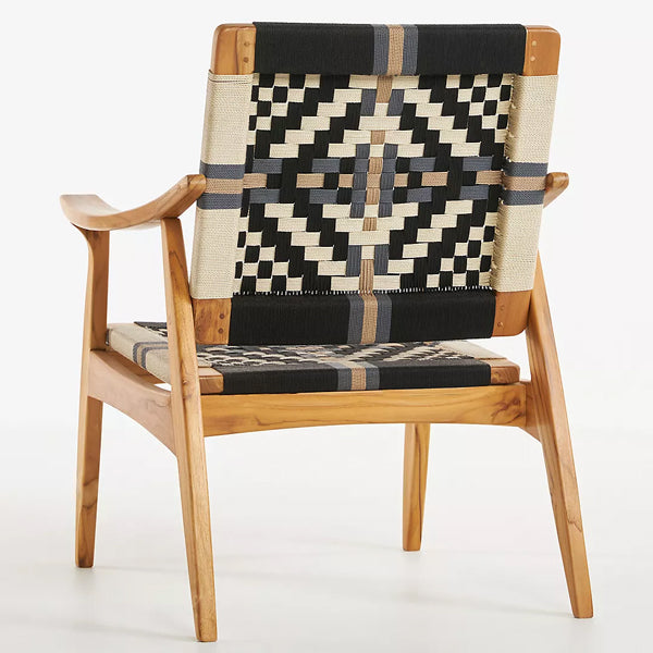 Peter Woven Solid Wood Arm Chair