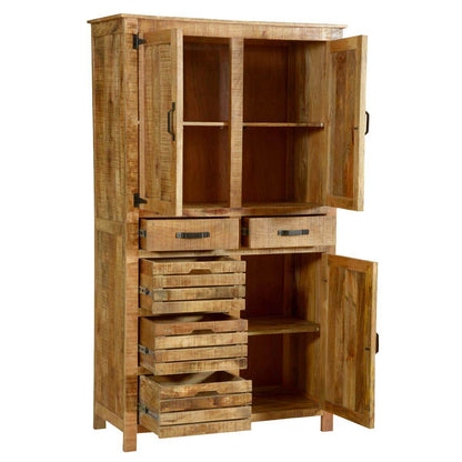avon solid wood wardrobe in rustic finish