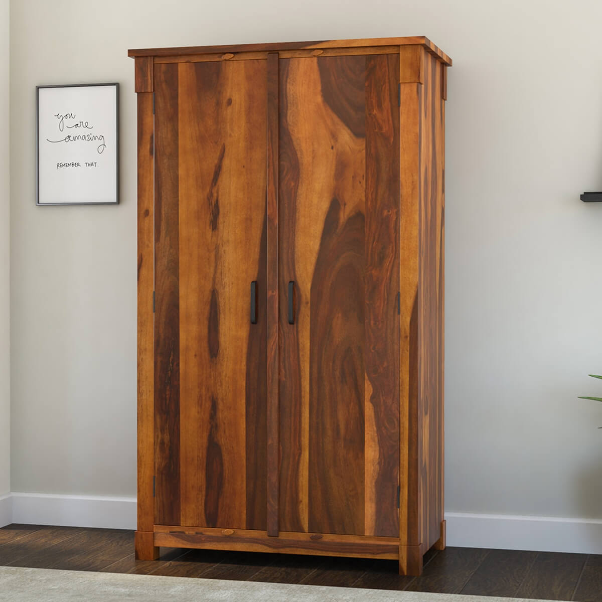 damakas solid wood wardrobe