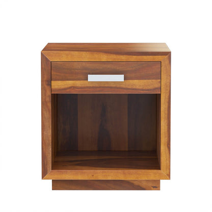 florentina solid wood bedside table in natural finish