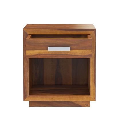 florentina solid wood bedside table in natural finish