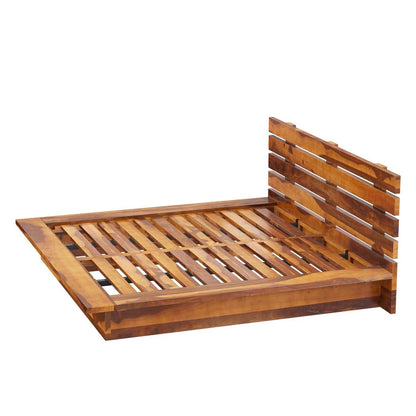 florentina solid wood platform bed in natural finish