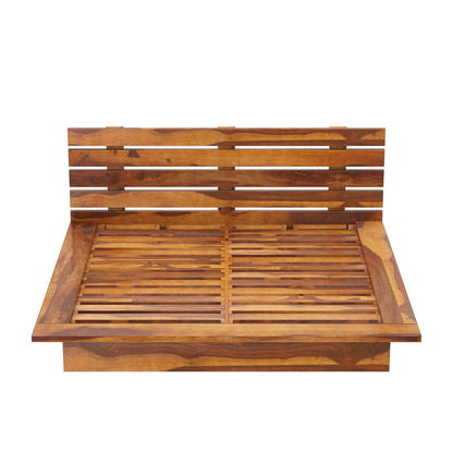 florentina solid wood platform bed in natural finish