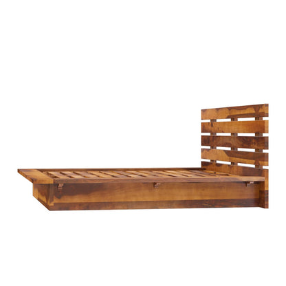 florentina solid wood platform bed in natural finish