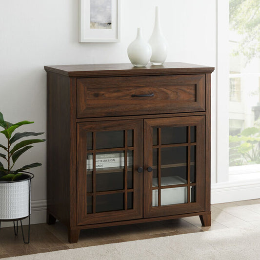 avian solid wood cabinet in walnut finish