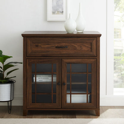 avian solid wood cabinet in walnut finish
